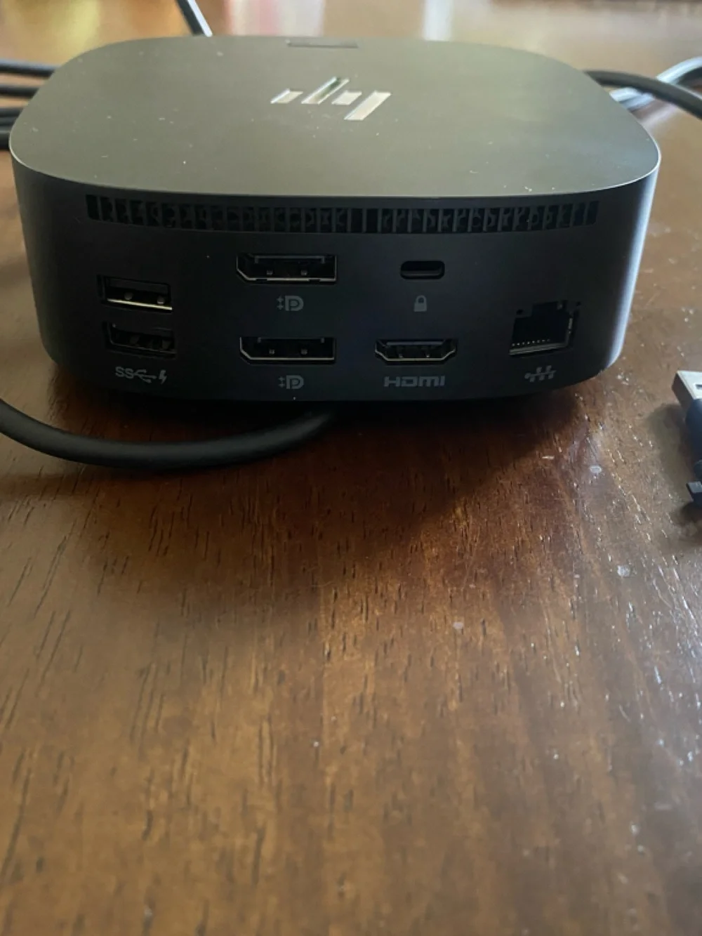 HP Black USB-C Docking Station with Power Adapter and Cables